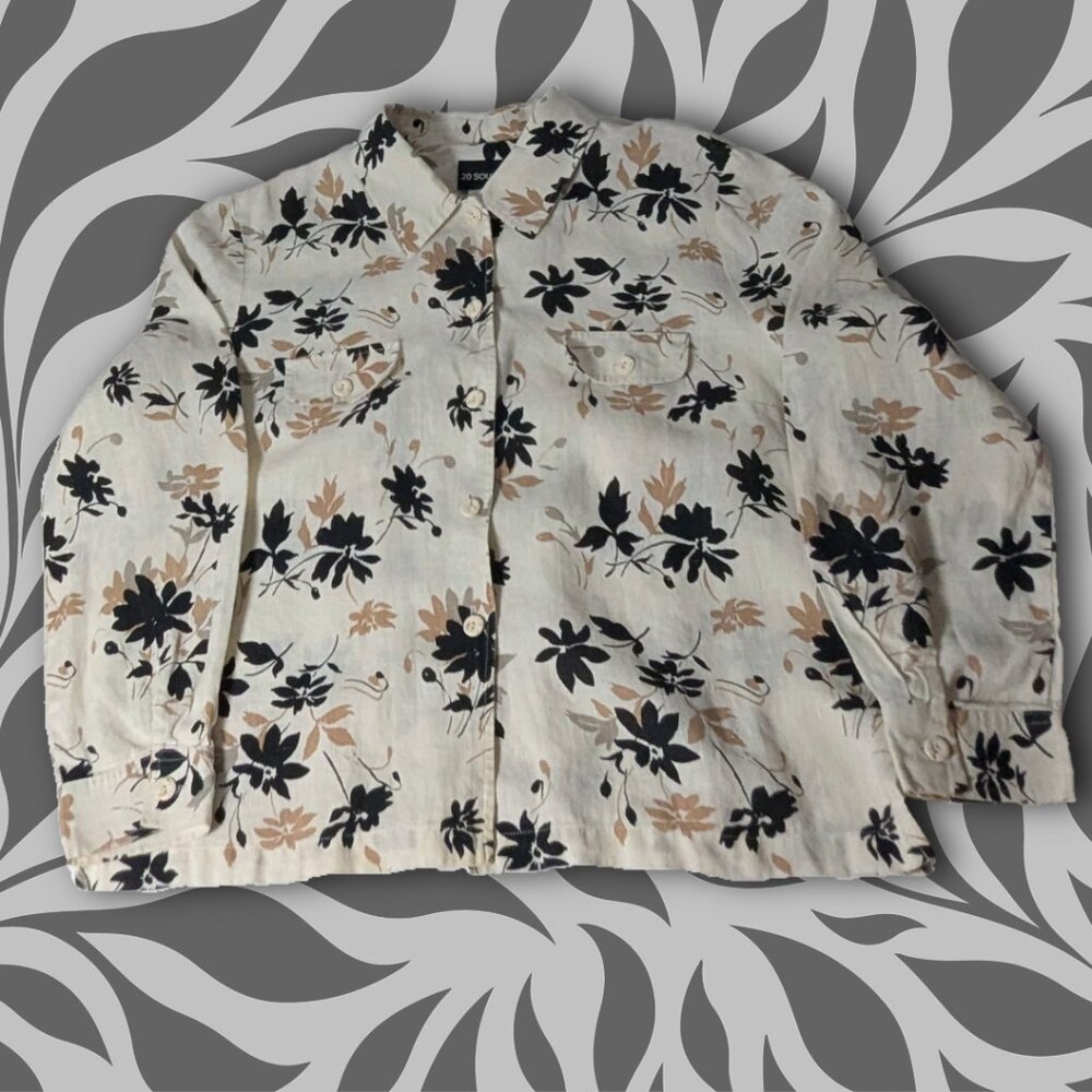 Vintage 20 South Floral Button-Down Blouse